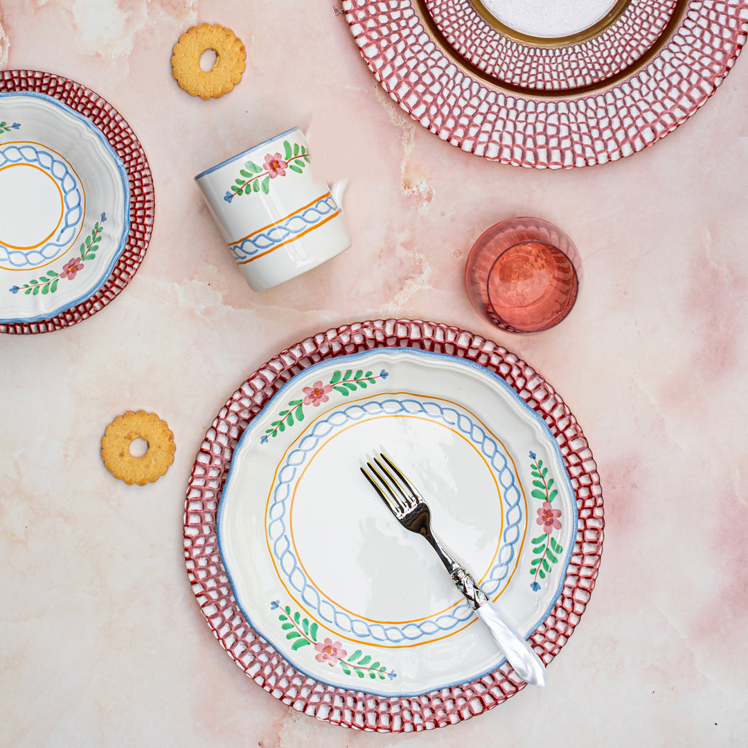 Pelli Glass Pink Salad Plate