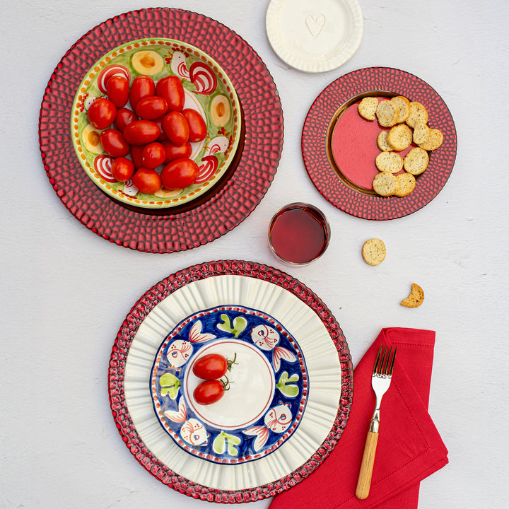 Pelli Glass Red Charger