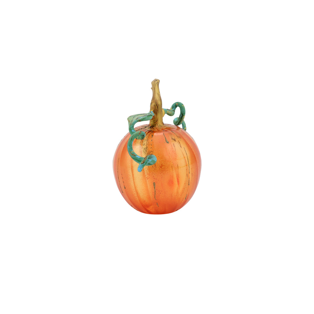 Pumpkins Figural Orange Glass Pumpkin