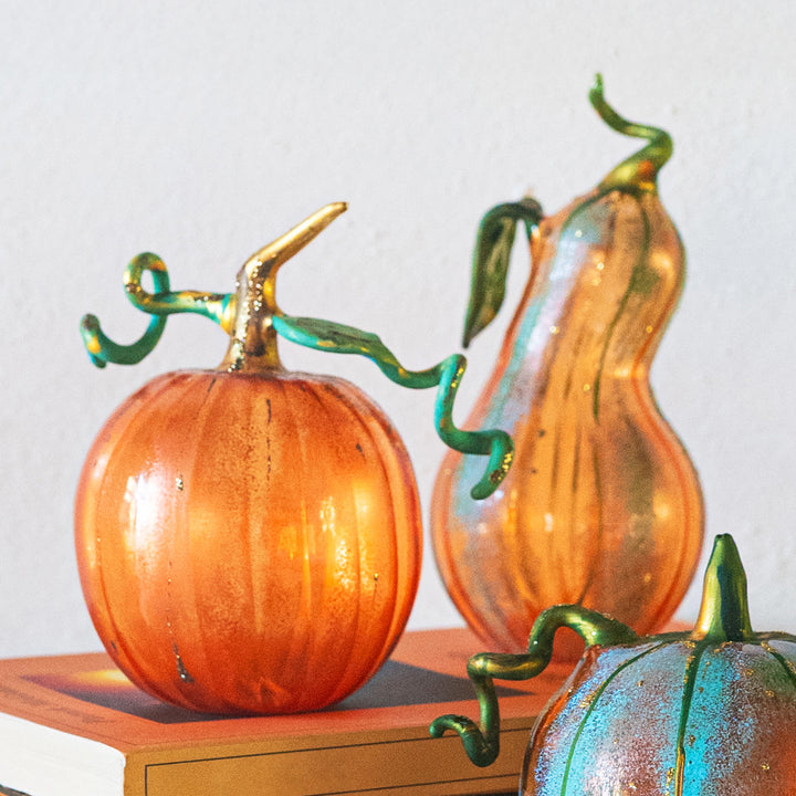 Pumpkins Figural Orange Glass Pumpkin