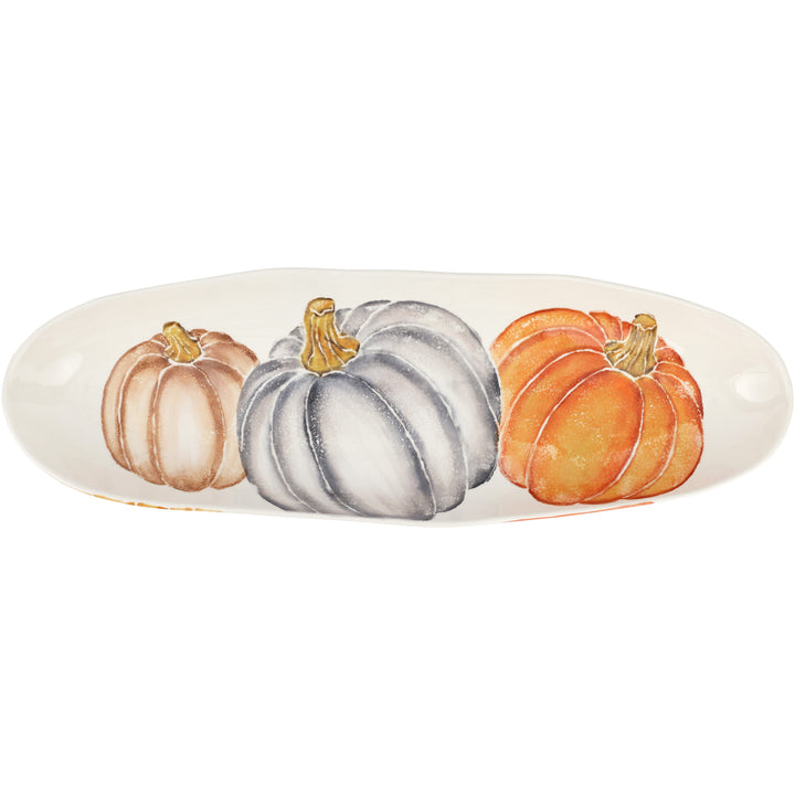 Pumpkins Narrow Oval Platter