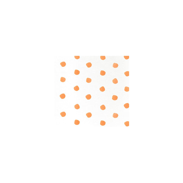 Papersoft Napkins Dot Orange Cocktail Napkins (Pack of 20)