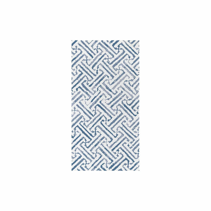 Papersoft Napkins Greek Key Blue Guest Towels (Pack of 20)