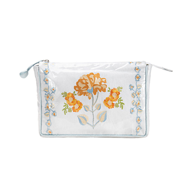 Embroidered Large Make-Up Bag