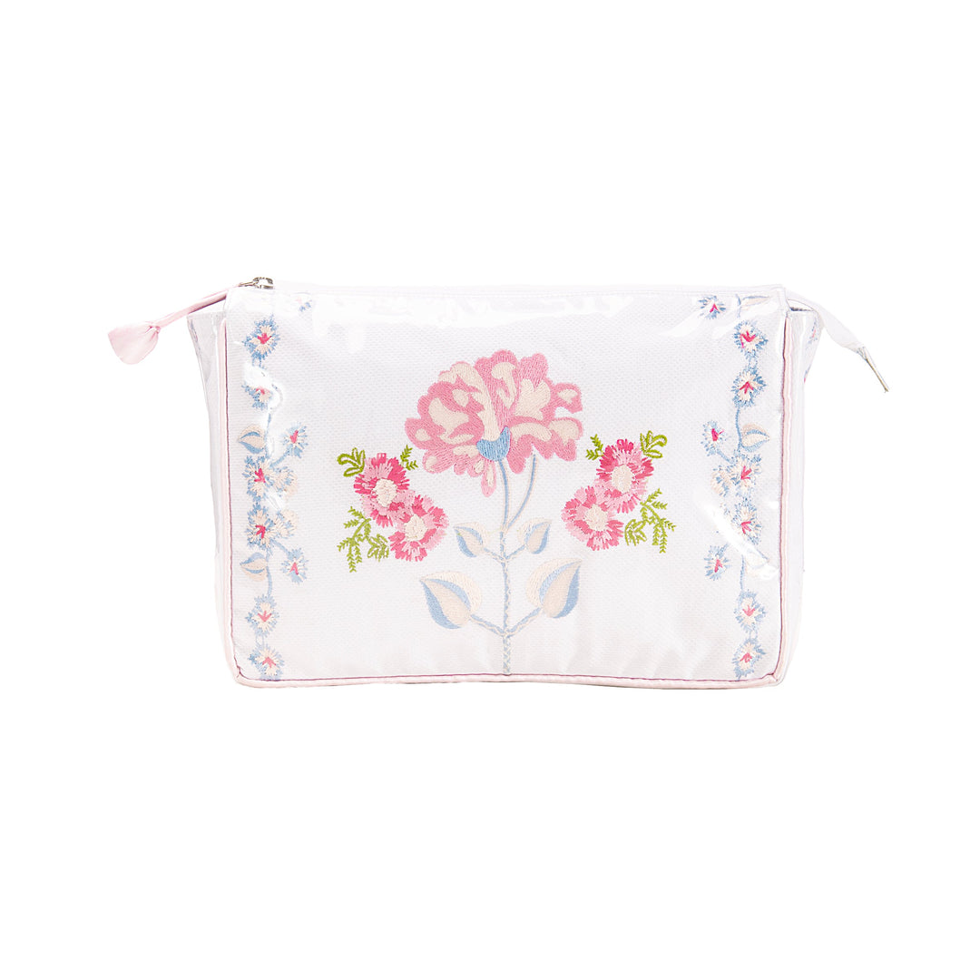 Embroidered Large Make-Up Bag