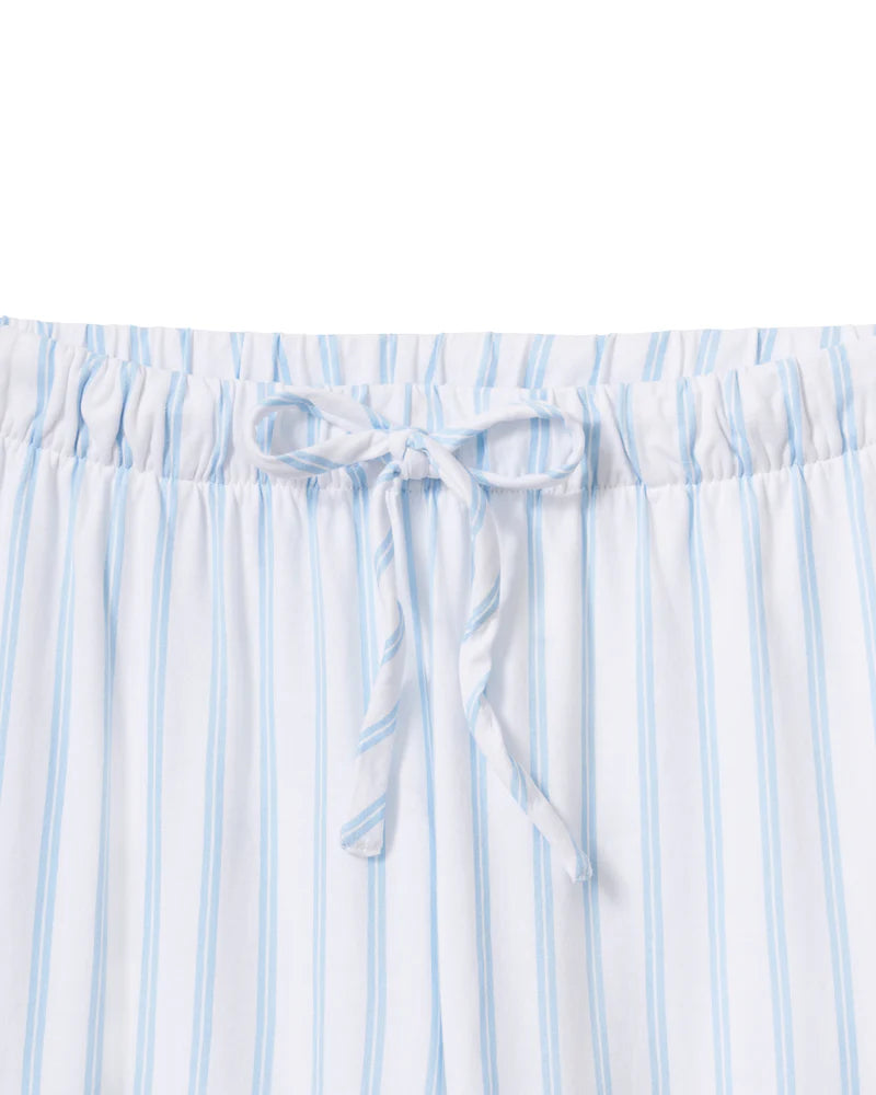 The Olivia Wide Leg Pajama Set Periwinkle Stripe