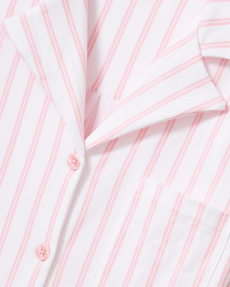 The Olivia Wide Leg Pajama Set Pink Stripe