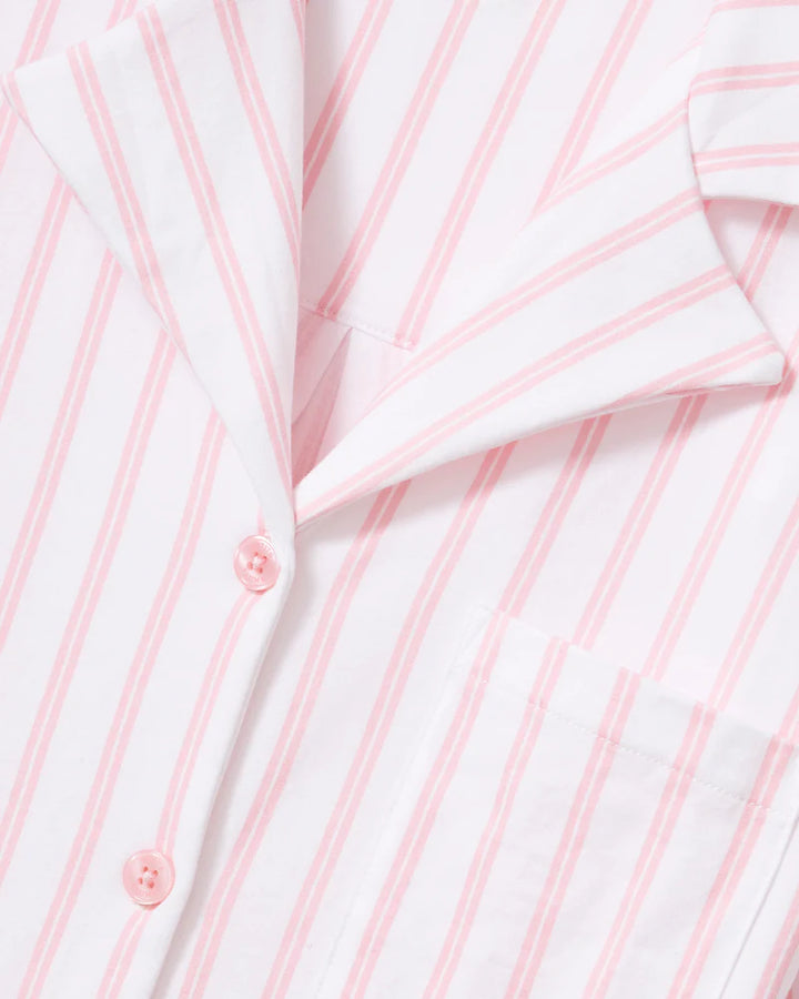 The Olivia Wide Leg Pajama Set Pink Stripe