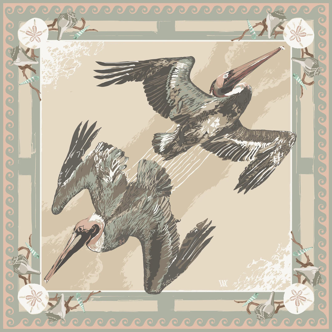 Tide Diver Silk Scarf