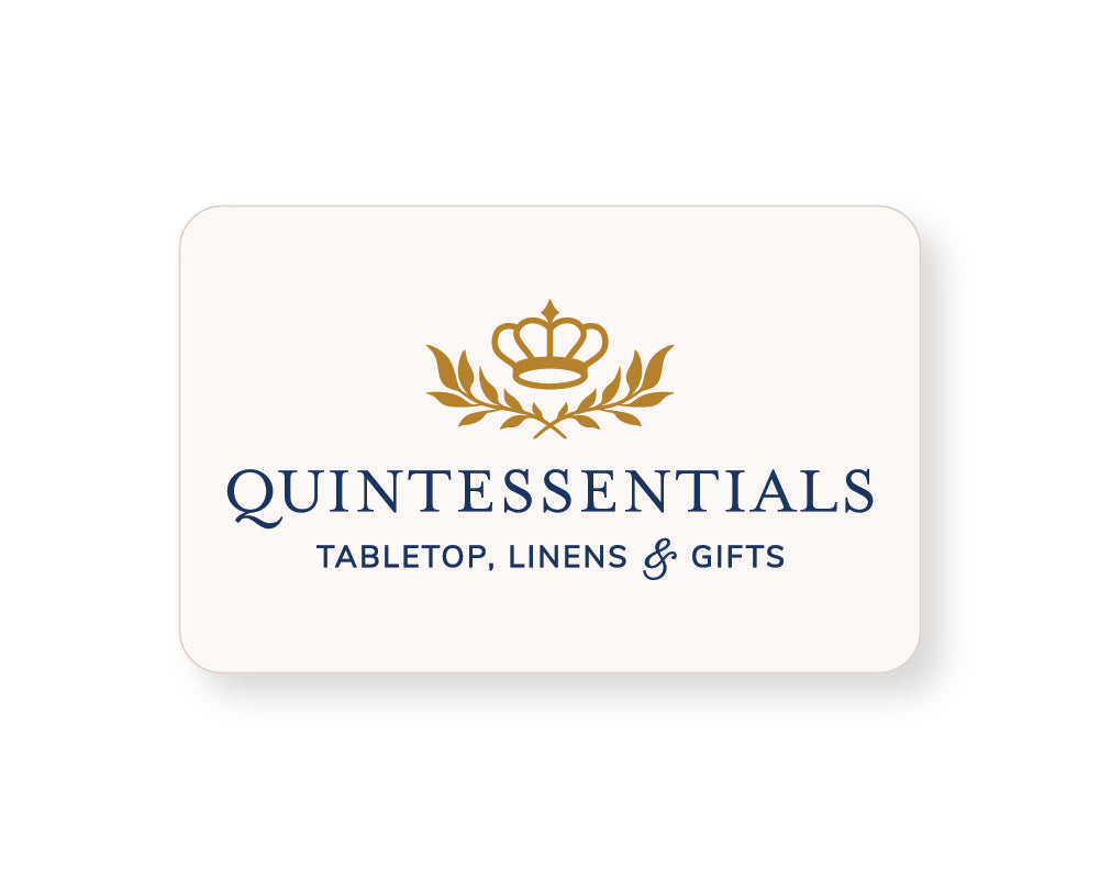 Quintessentials logo with a crown and laurel wreath on a white background