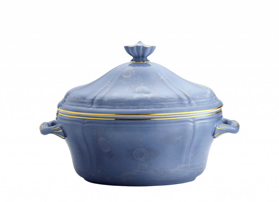 Ginori 1735 Oriente Italiano Pervinca Oval Tureen with Cover