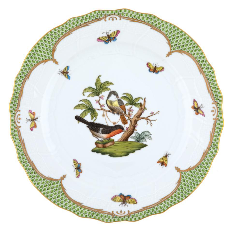 Rothschild Bird Green Dinner Plate