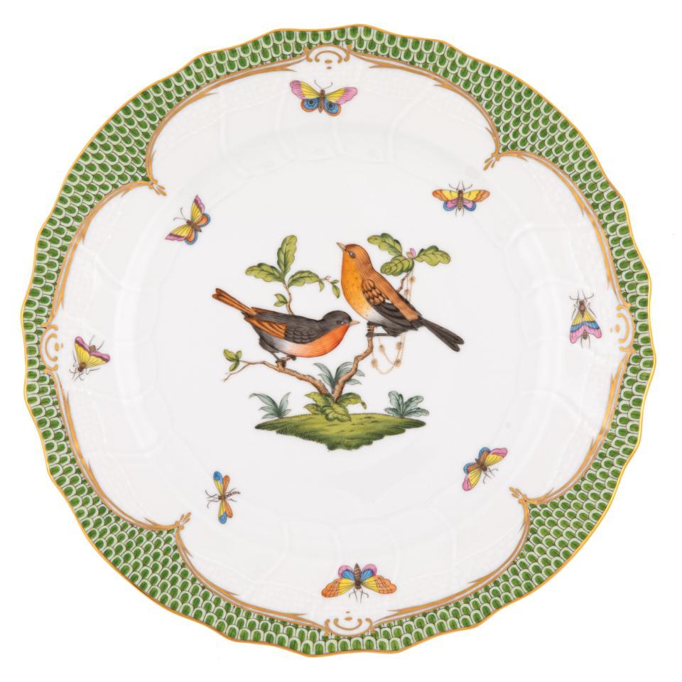 Rothschild Bird Green Dinner Plate