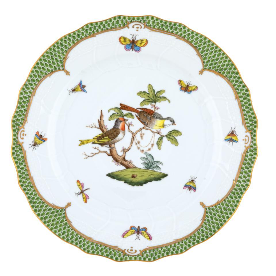 Rothschild Bird Green Dinner Plate