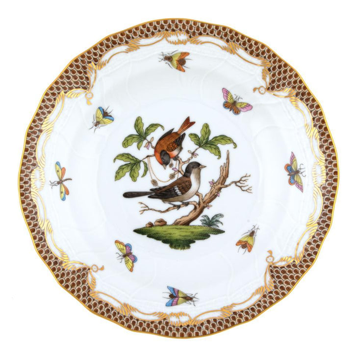 Rothschild Bird Brown Dessert Plate