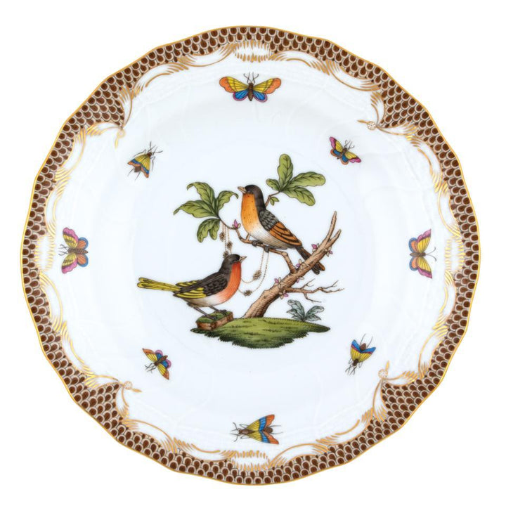 Rothschild Bird Brown Dessert Plate