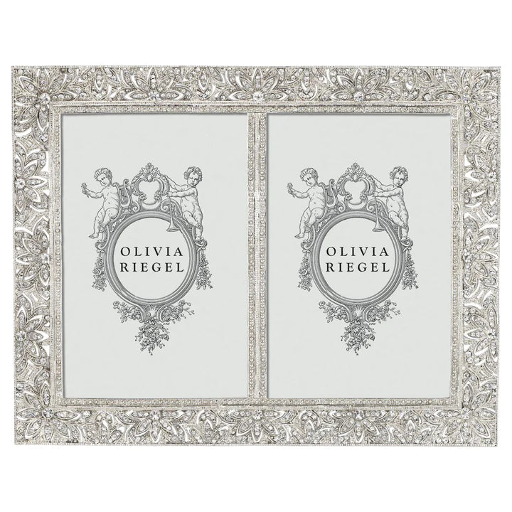 Silver Windsor 4" x 6" Double Frame