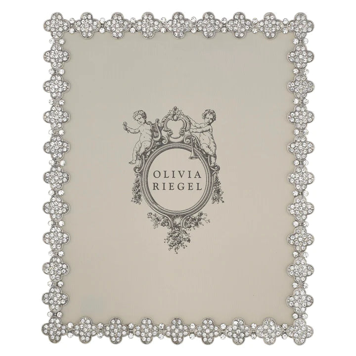 Silver Pavé Clover 8" x 10" Frame