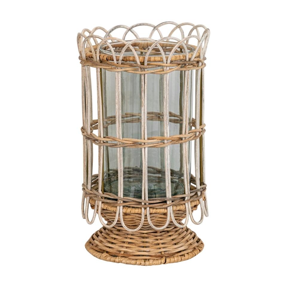 Provence Rattan Whitewash Large Hurricane