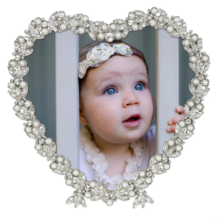 Silver Contessa Heart 3.5" Frame