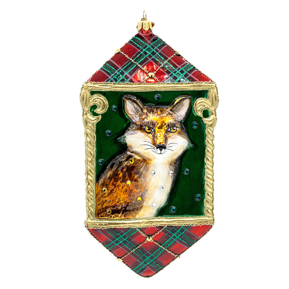 Plaid Woodland Animal Ornament