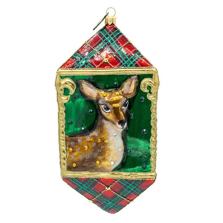 Plaid Woodland Animal Ornament
