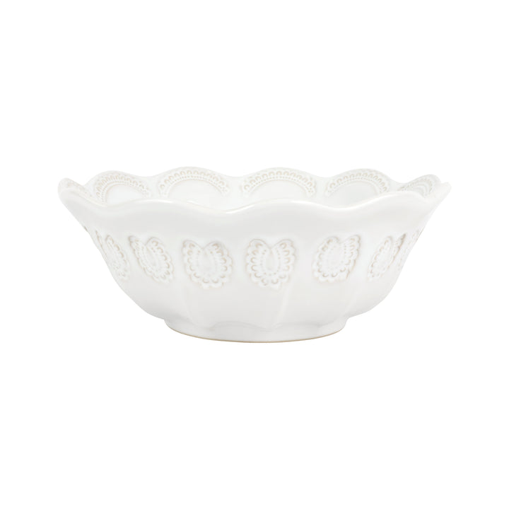 Incanto Stone White Lace Medium Round Bowl