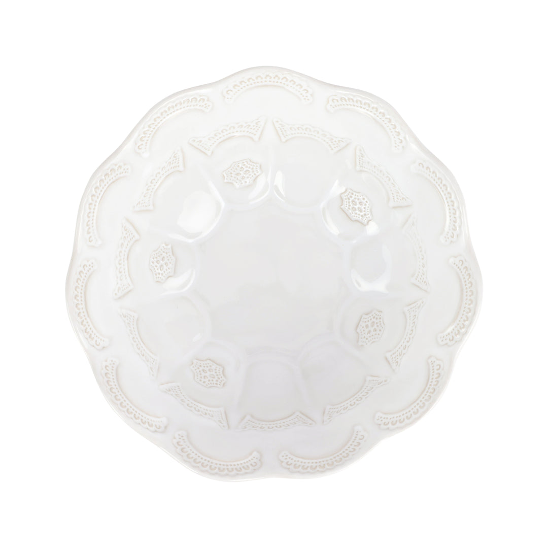 Incanto Stone White Lace Medium Round Bowl