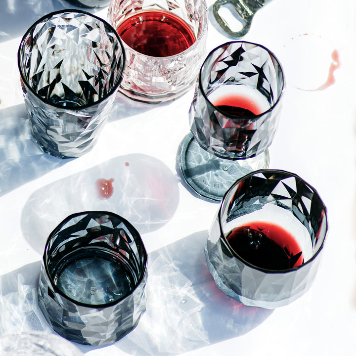 Superglass Smoke Gray Stemless Wine Glass