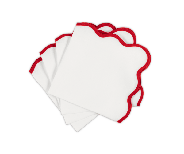 Scallop Edge 22 x 22 Napkins (set of 4)