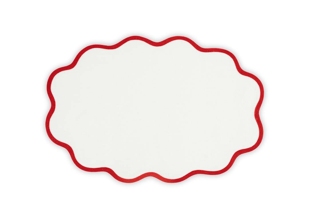 Scallop Edge Oval PlaceMat 13 x 19 - set of 4