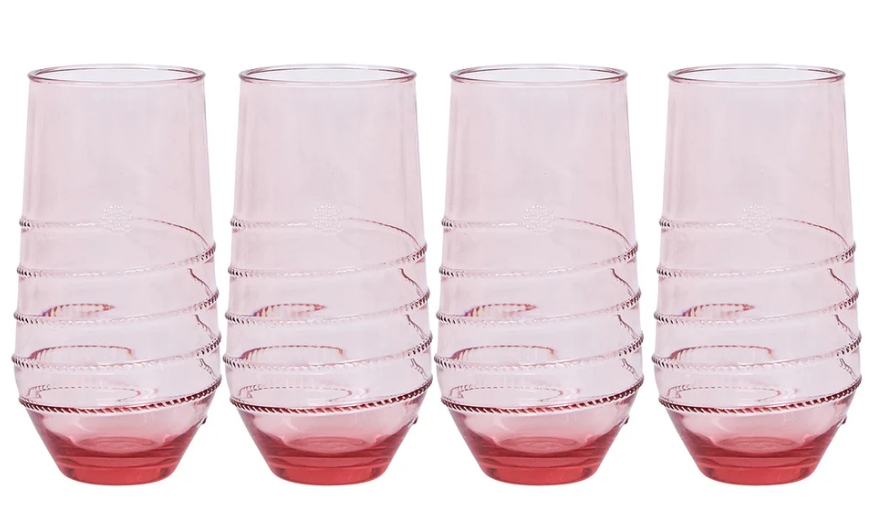 Amalia Acrylic Large Tumbler Set/4 - Coral