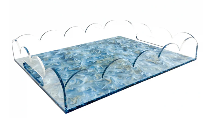 Southern Tribute Acrylic Scalloped Tray