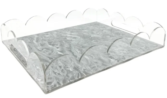 Southern Tribute Acrylic Scalloped Tray