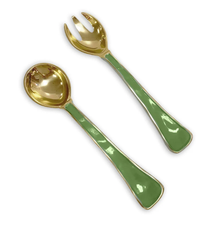 Encanto Soho Salad Servers (Leaf Green)