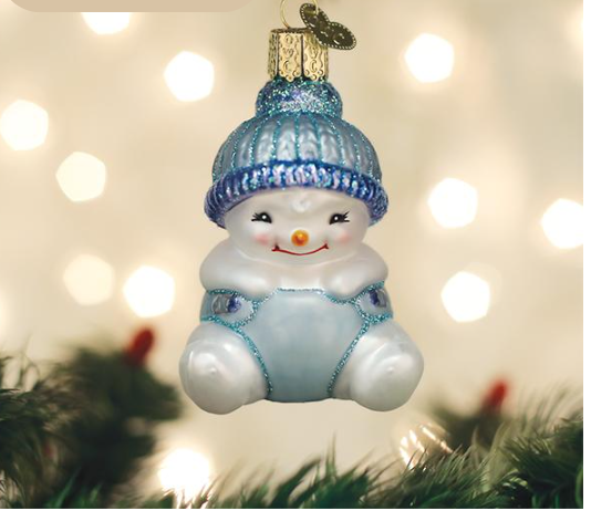 Snow Baby Boy Ornament