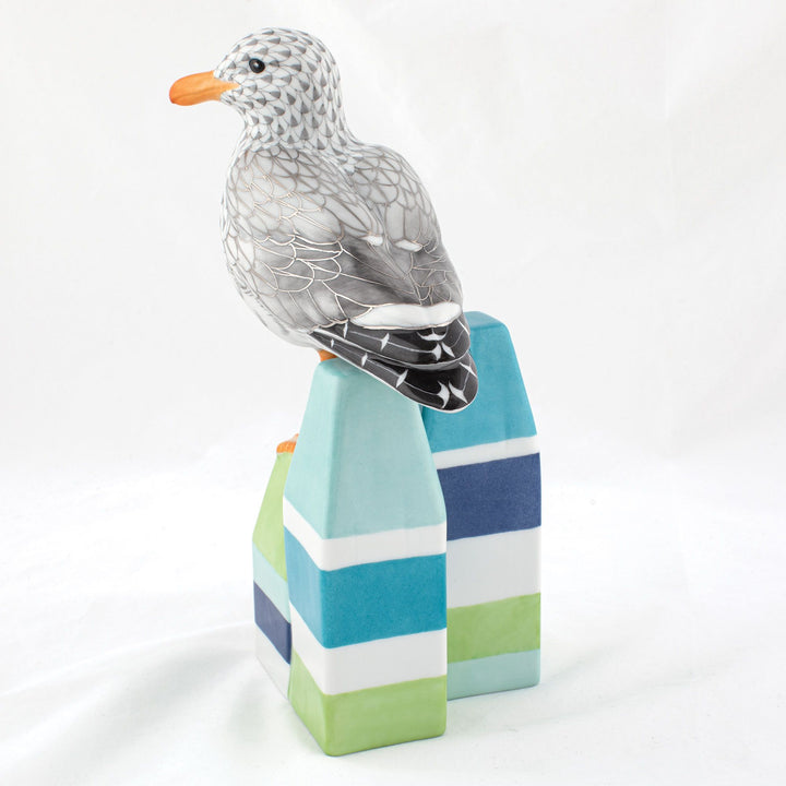 Seagull On Lobster Buoys