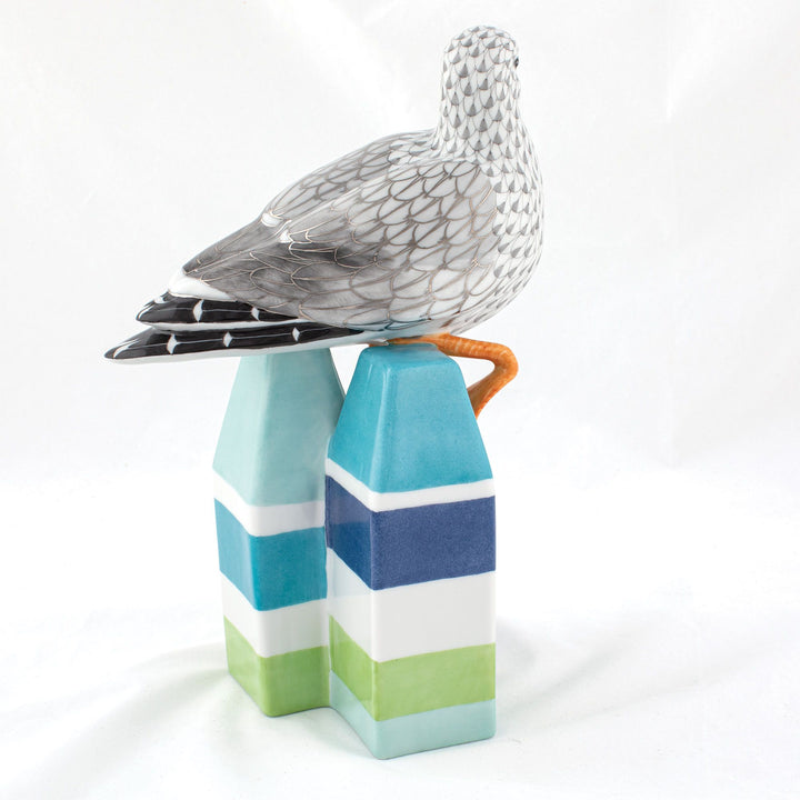 Seagull On Lobster Buoys