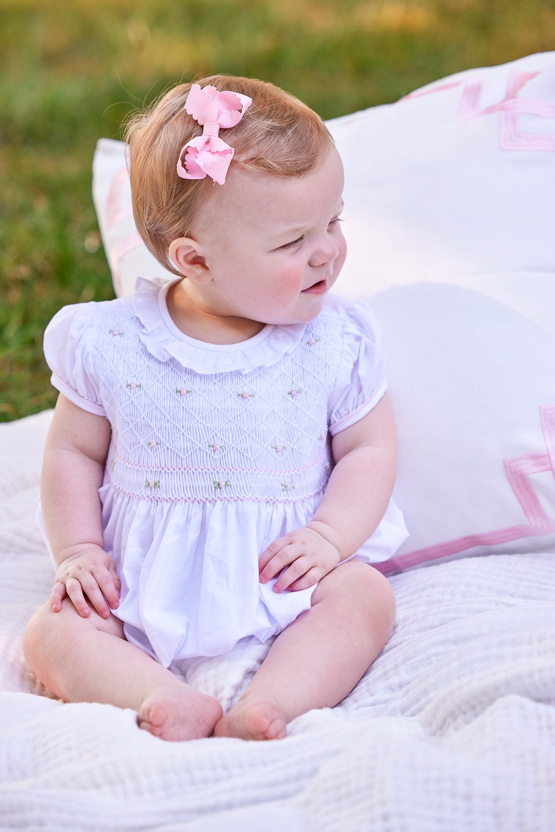 Smocked Claiborne Bubble - Rosebuds