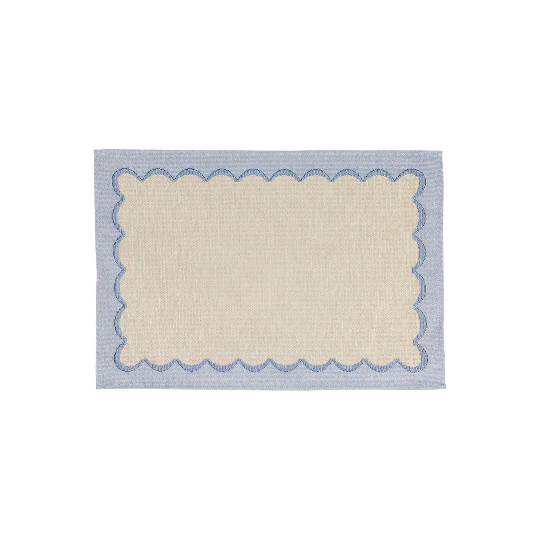 Tavola Blue Scalloped Placements Set/4