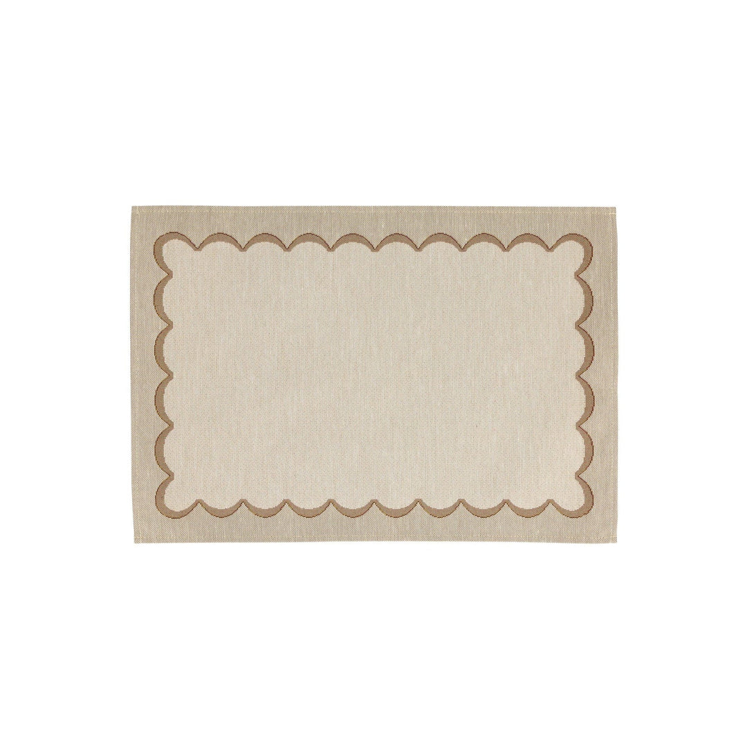 Tavola Natural Scalloped Placements Set/4