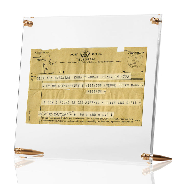 Gold Tabletop Double Panel 8X10 Frame