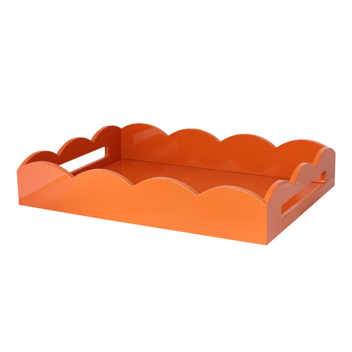 Medium Lacquered Scallop Serving Tray (17x13)