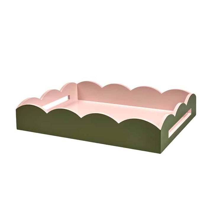 Medium Lacquered Scallop Serving Tray (17x13)