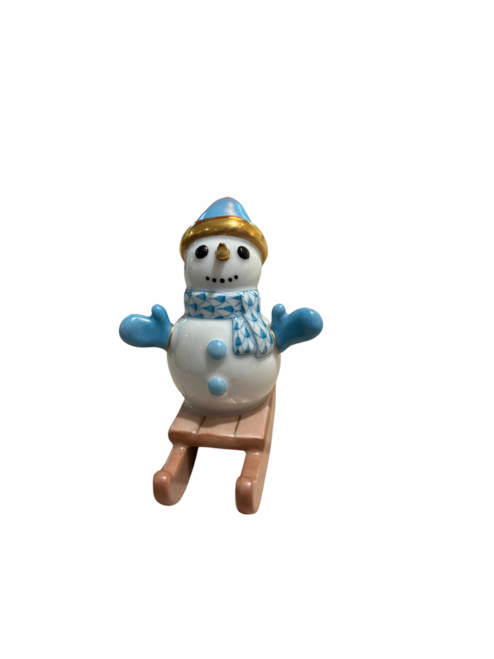 Sledding Snowman
