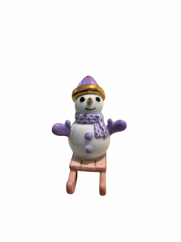 Sledding Snowman