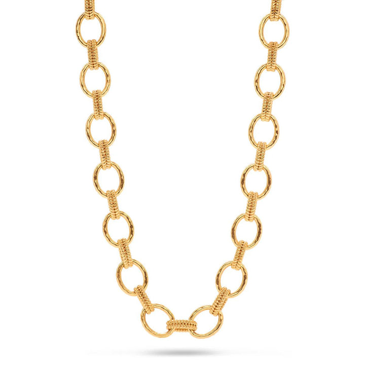 Cleopatra Regal Link Necklace, 16"+2" - Gold