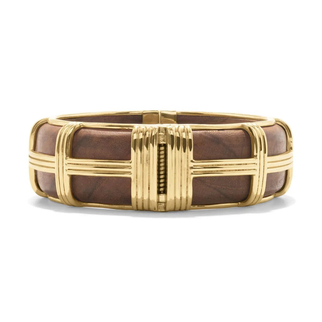 Gaia Hinged Bangle -Teak