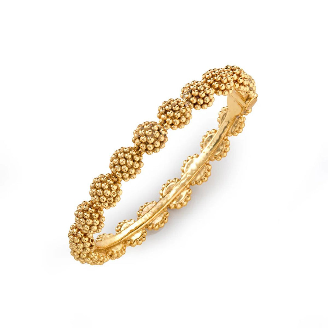 Berry Eternity Hinged Bangle S/M- Gold