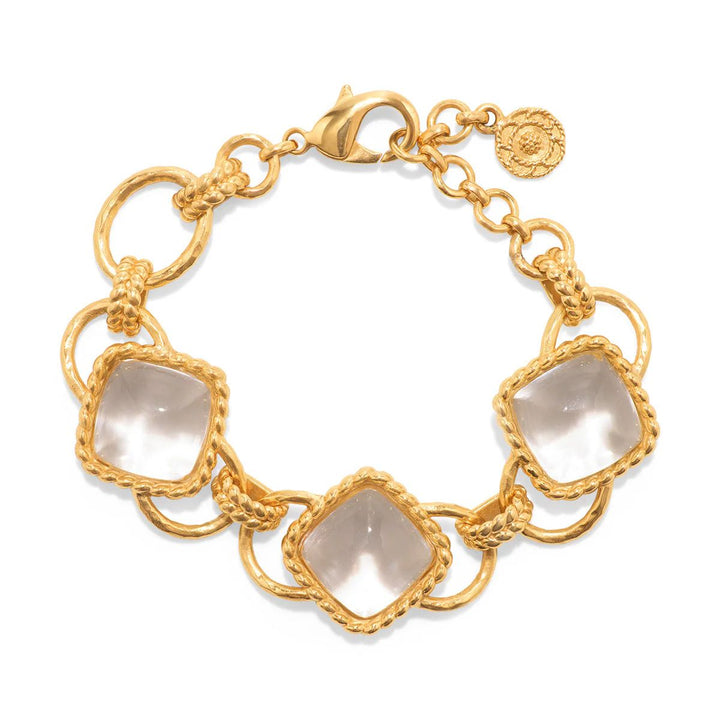 Blandine Chain Bracelet, 7+1'' - Clear Quartz